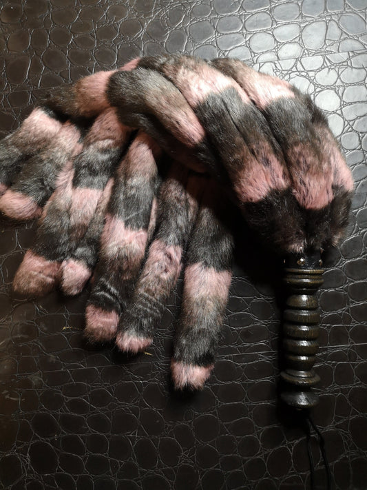 "Cheshire Cat" weighted fluffy flogger